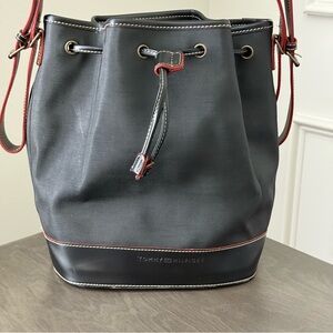 Tommy Hilfiger Black and Red Shoulder Bag